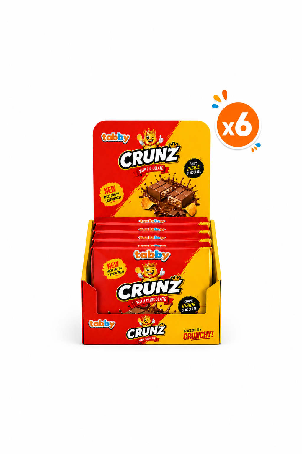 Crunz Crunchy Chocolate 90g X6