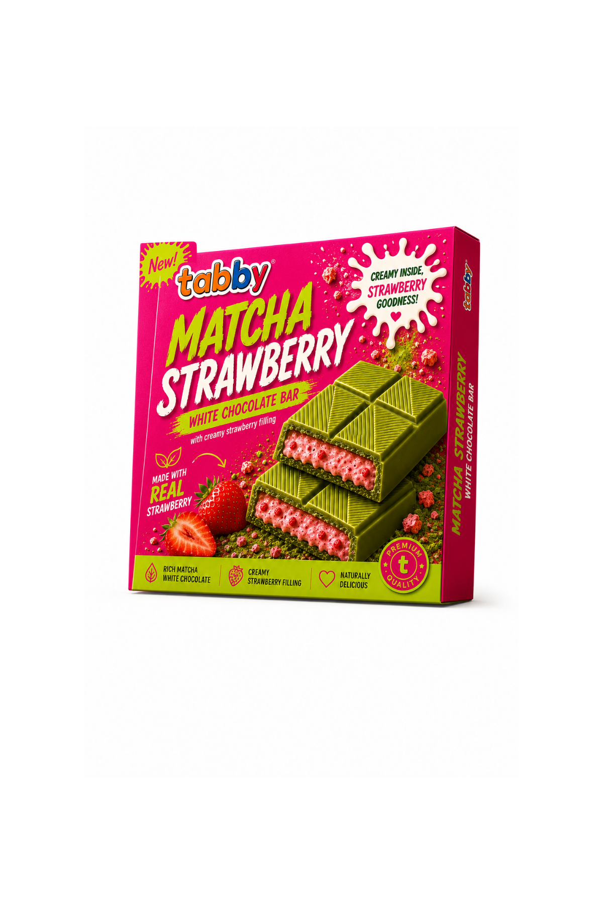 TABBY MATCHA STRAWBERRY CHOCOLATE 80 GR