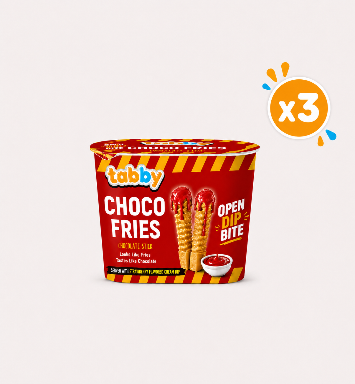Tabby Choco Fries Chicken Drumstick 40g Box x3