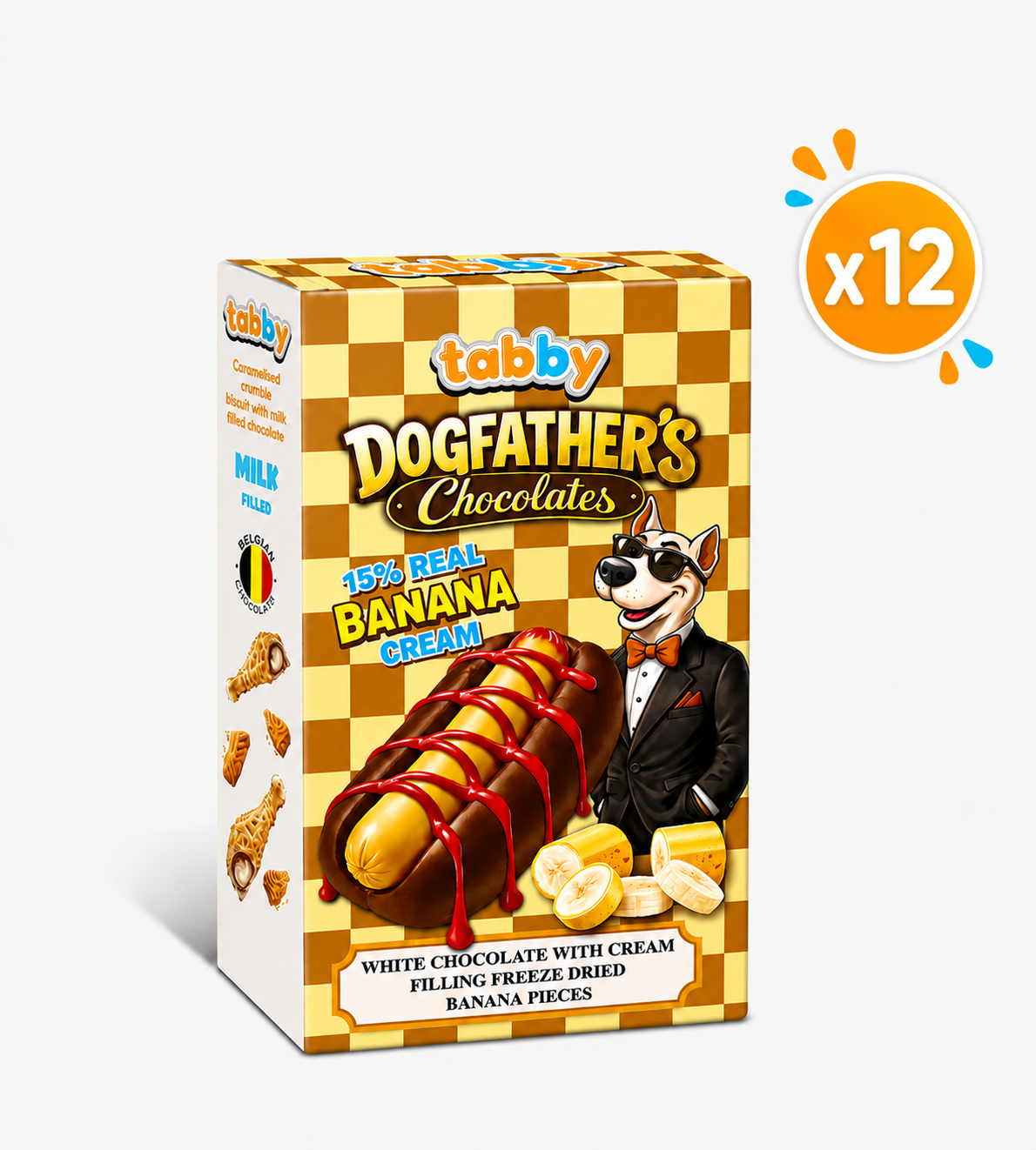 Tabby Dog Fathers Hotdog Banana 40g Box x12