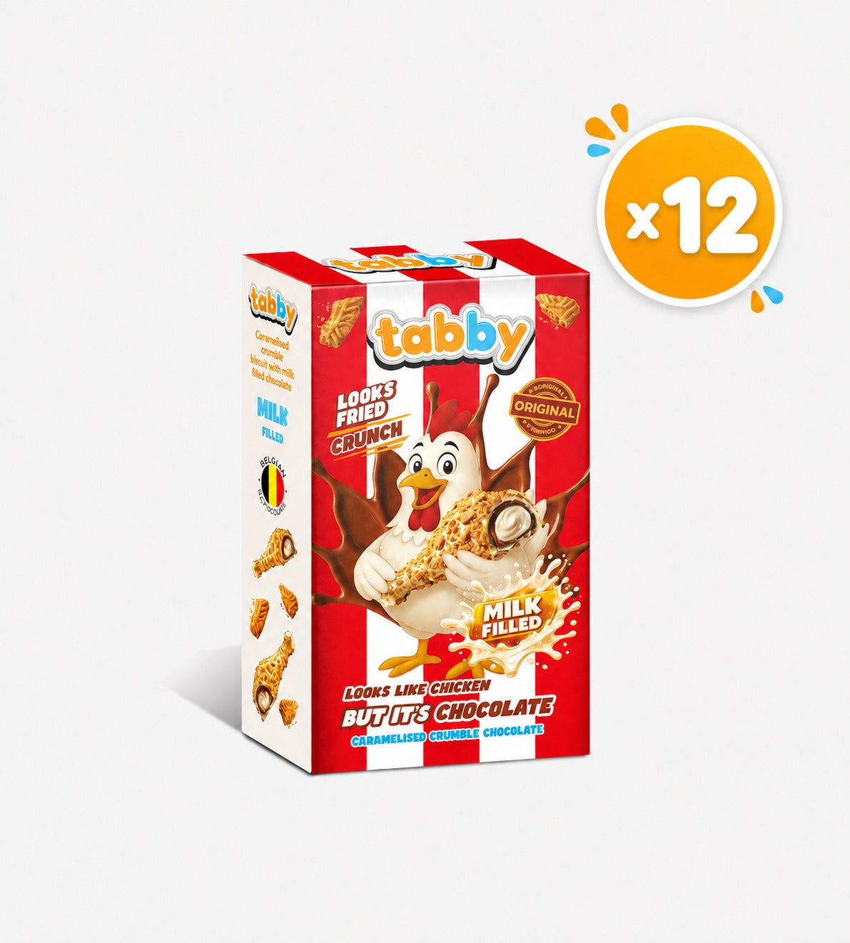 Tabby Caramelised Drumstick Chocolate 50g x12