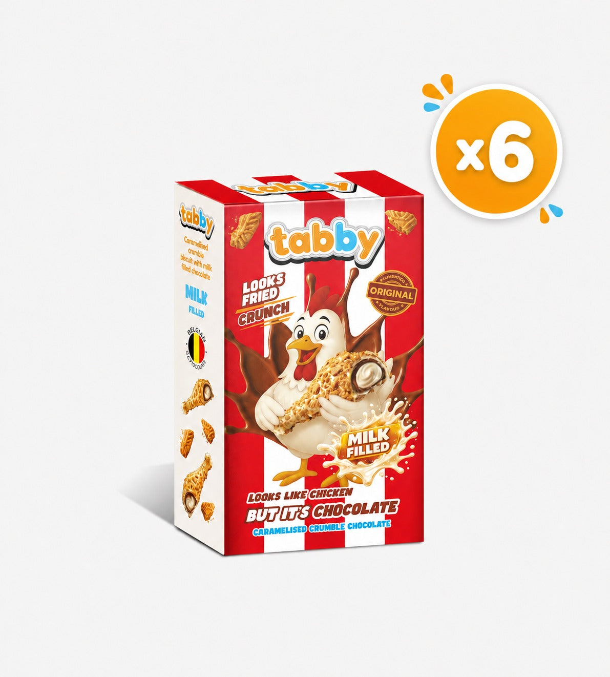 Tabby Caramelised Drumstick Chocolate 50g x6