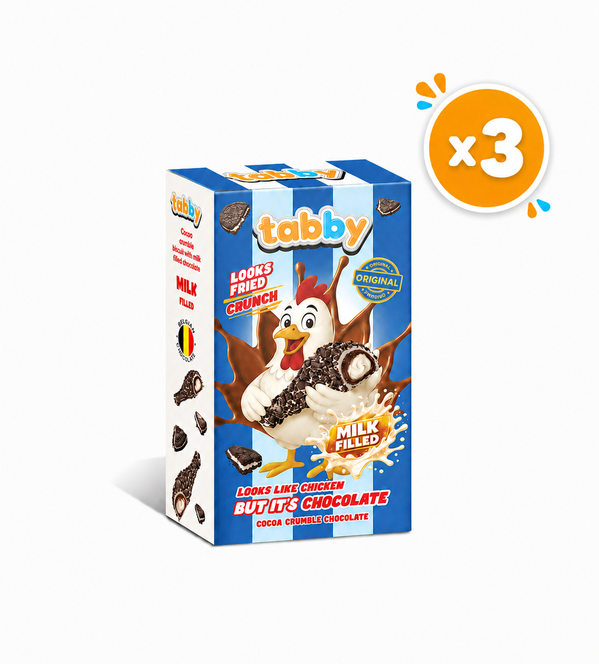Tabby Cocoa Drumstick Chocolate 50g x3