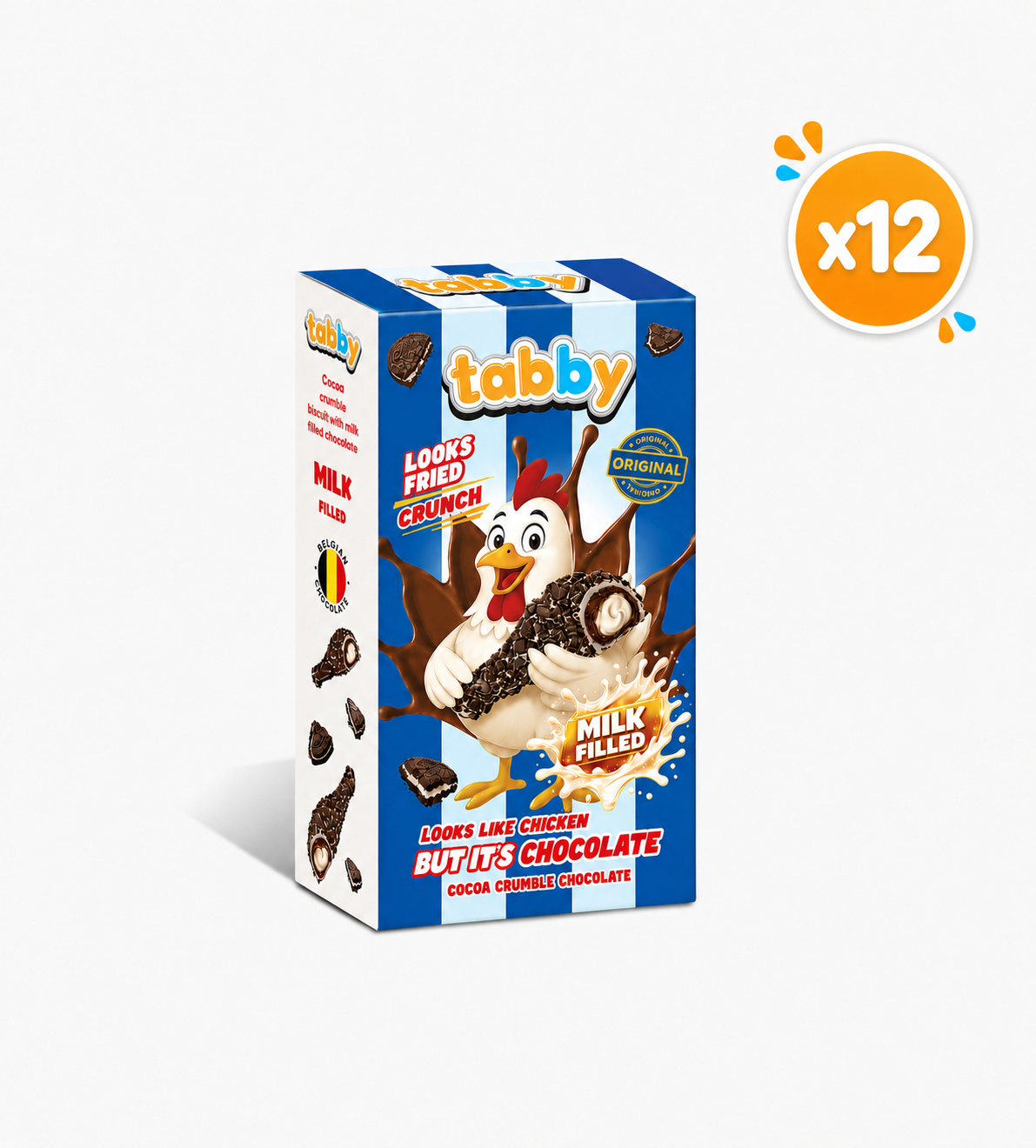 Tabby Cocoa Drumstick Chocolate 50g x12