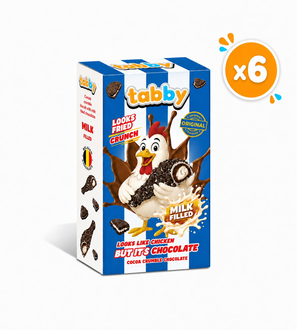 Tabby Cocoa Drumstick Chocolate 50g x6