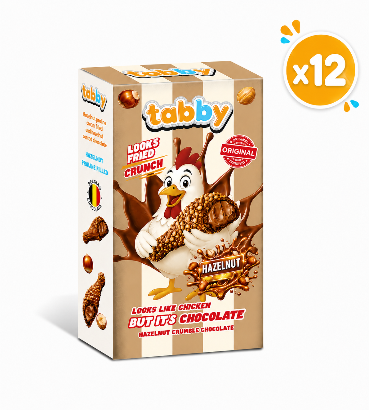 Tabby Hazelnut Drumstick Chocolate 50g x12